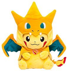 Pikachu Disguised Mega Charizard Y Plush
